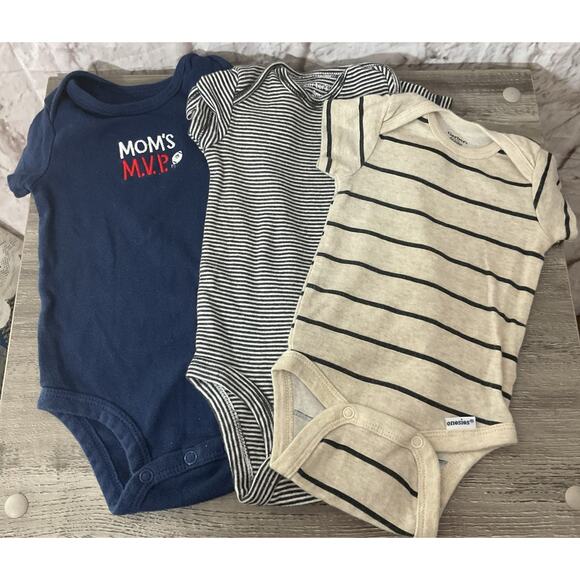 Mixed Lot of 3 One Piece Baby Boy 3 Months - Picture 1 of 4